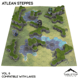 Tabletop Terrain Terrain Lakes Compatible Map Hill Sets - Atlean Steppes