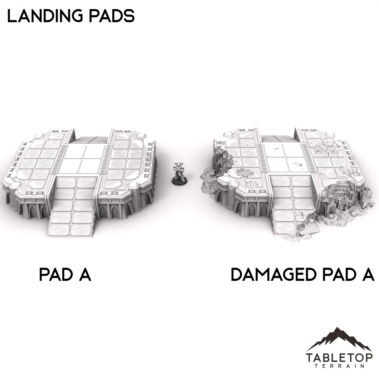 Tabletop Terrain Terrain Landing Pads - Phoebian V Airfield