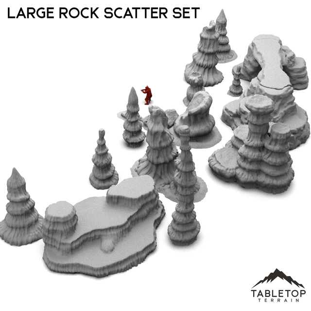 Tabletop Terrain Terrain Large Rock Scatter Set