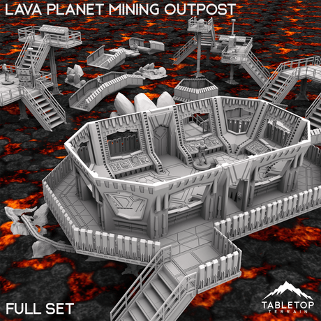 Tabletop Terrain Terrain Lava Planet Mining Outpost