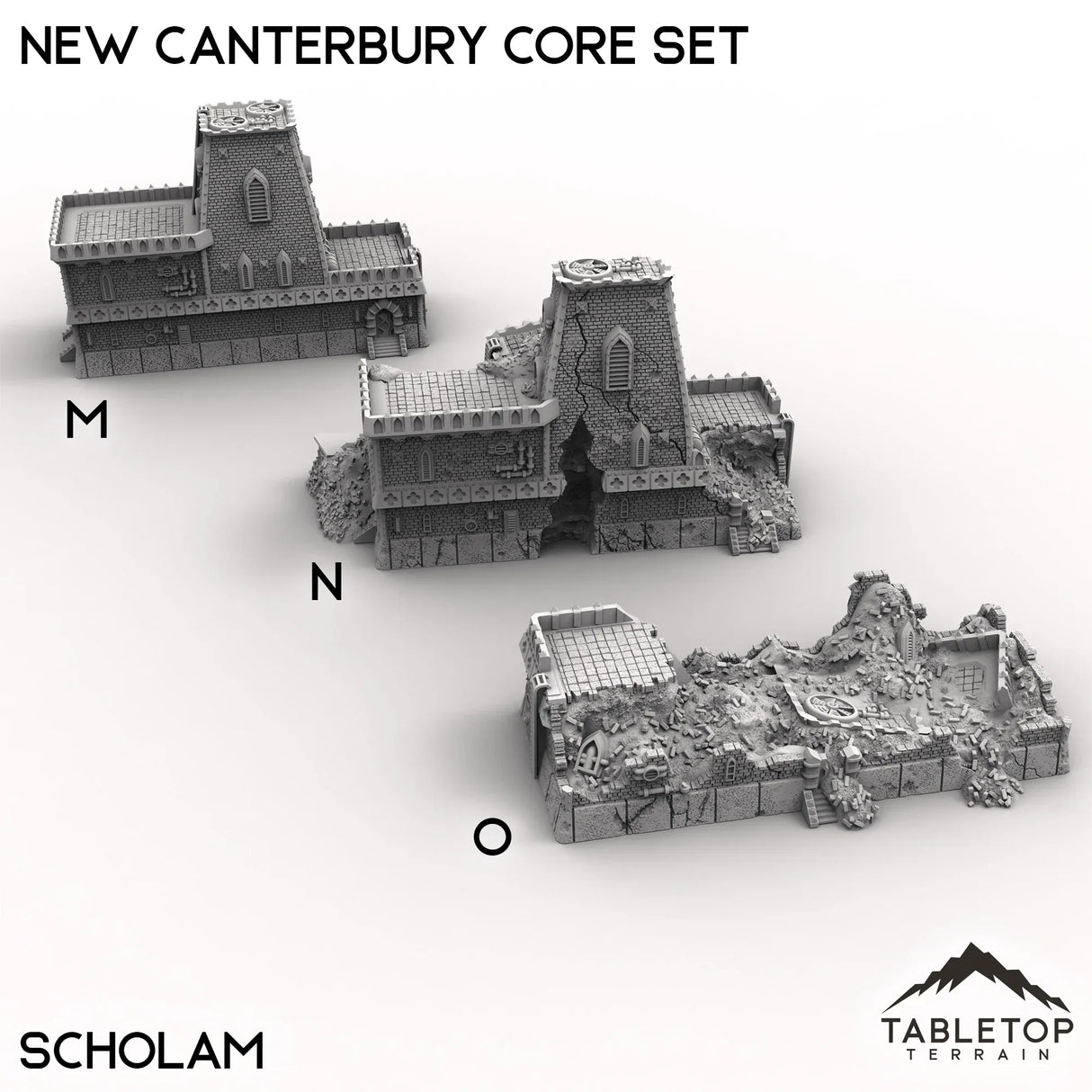 Tabletop Terrain Terrain M: Scholam - Intact New Canterbury Core Set - 6mm