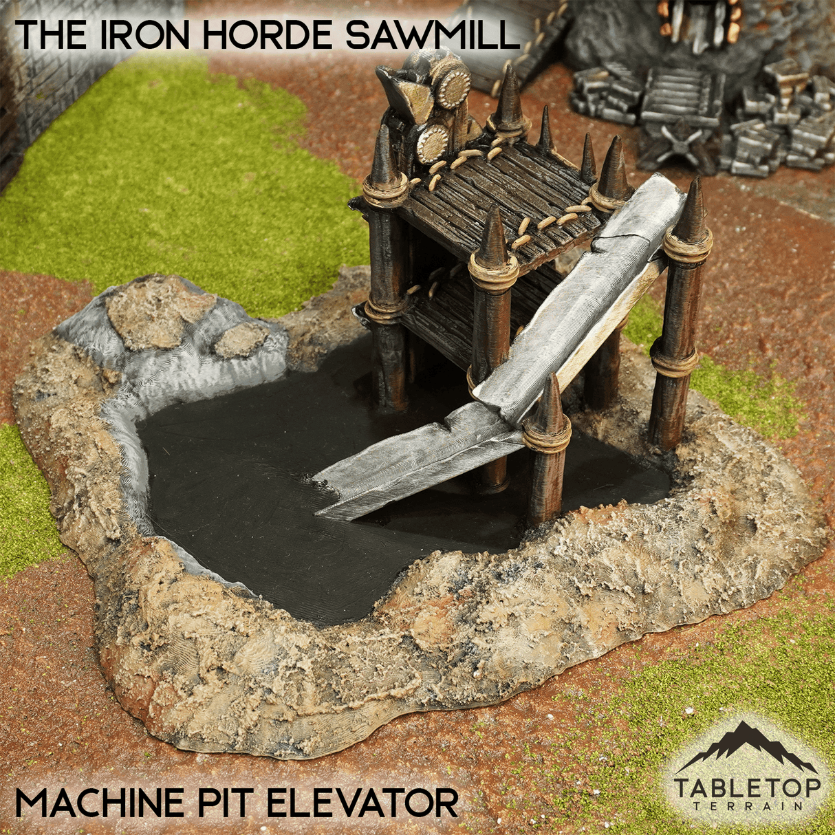 Tabletop Terrain Terrain Machine Pit Elevator / 32mm The Iron Horde Sawmill