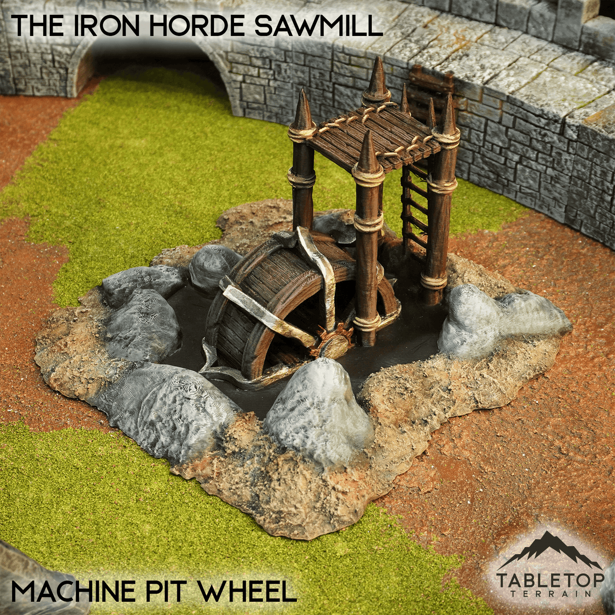 Tabletop Terrain Terrain Machine Pit Wheel / 32mm The Iron Horde Sawmill