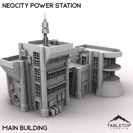 Tabletop Terrain Terrain Main Building / 32mm NeoCity Power Station