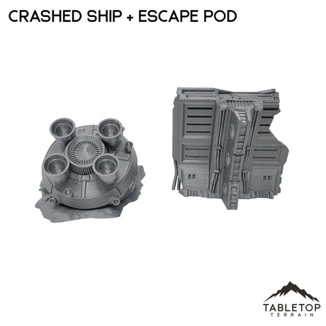 Tabletop Terrain Terrain Massa'Dun Crashed Ship + Escape Pod