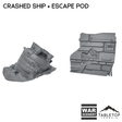 Tabletop Terrain Terrain Massa'Dun Crashed Ship + Escape Pod