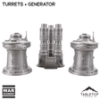 Tabletop Terrain Terrain Massa'Dun Turrets + Generator