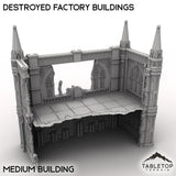 Tabletop Terrain Terrain Medium / 32mm Destroyed Factory Buildings