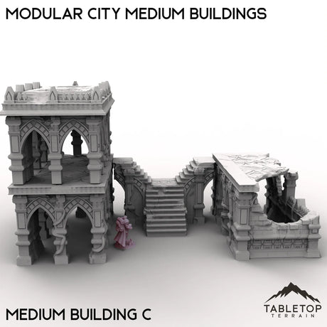 Tabletop Terrain Terrain Medium Building C / 32mm Modular City Medium Buildings