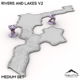 Tabletop Terrain Terrain Medium Set HEXTECH Rivers and Lakes v2 - 6mm