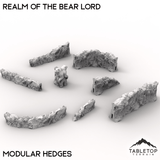 Tabletop Terrain Terrain Modular Hedges / 32mm Realm of the Bear Lord