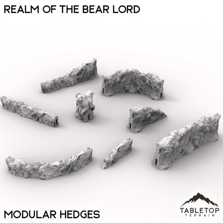 Tabletop Terrain Terrain Modular Hedges / 32mm Realm of the Bear Lord