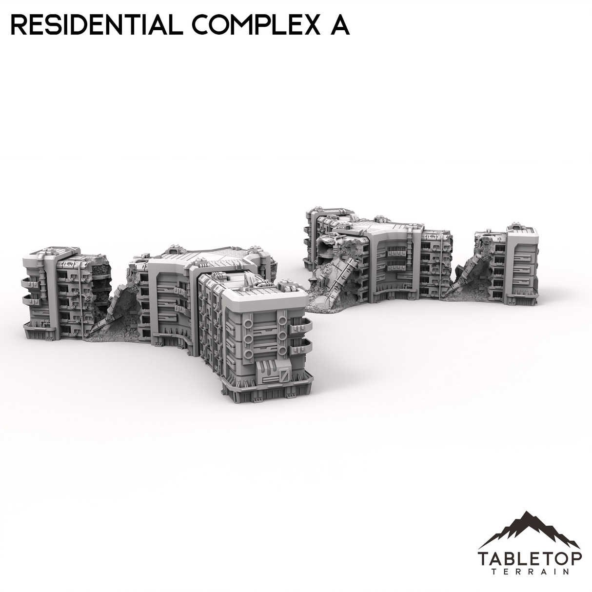 Tabletop Terrain Terrain Modular Residential Complex A - 6mm