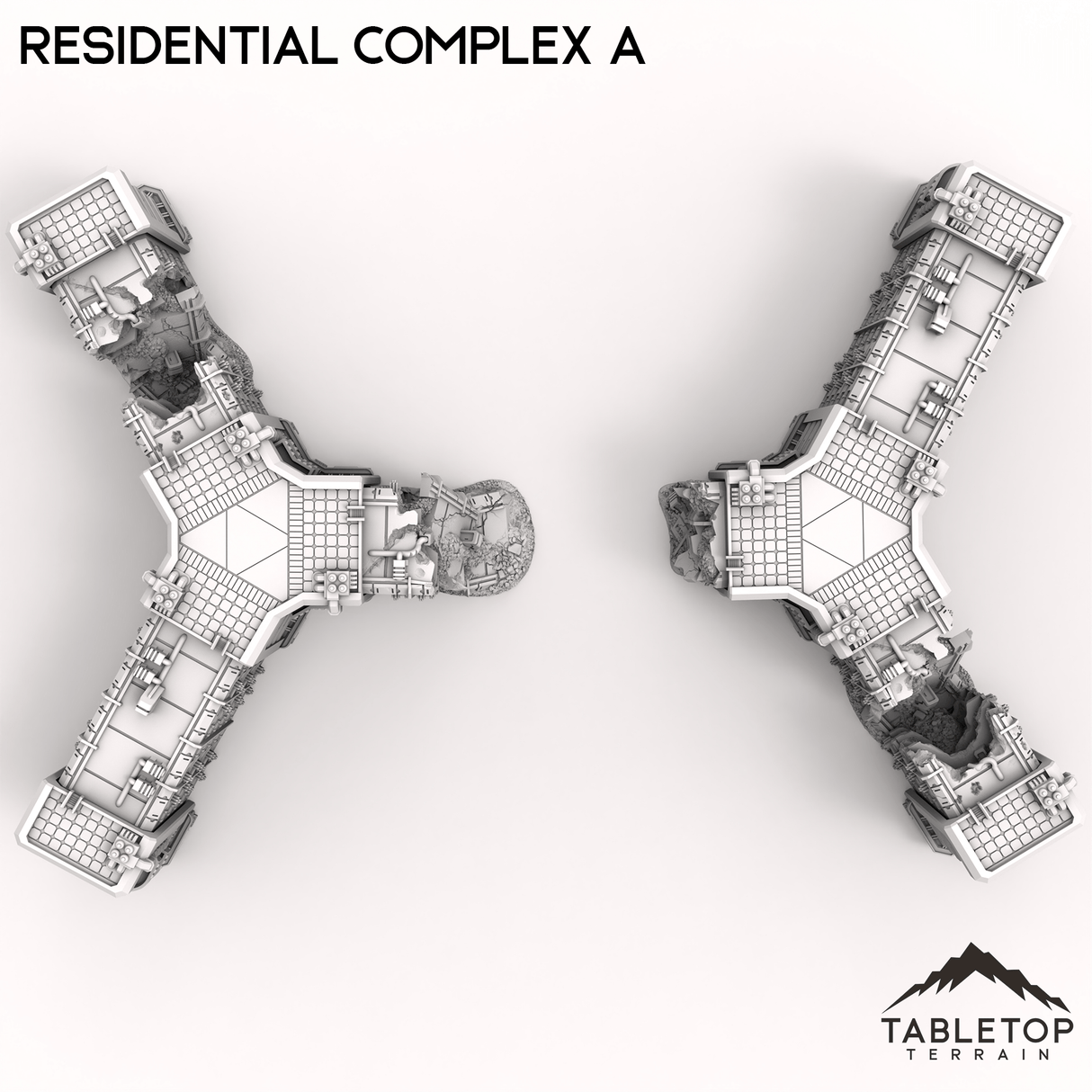 Tabletop Terrain Terrain Modular Residential Complex A - 6mm