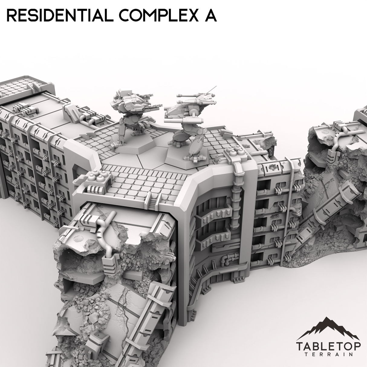 Tabletop Terrain Terrain Modular Residential Complex A - 6mm