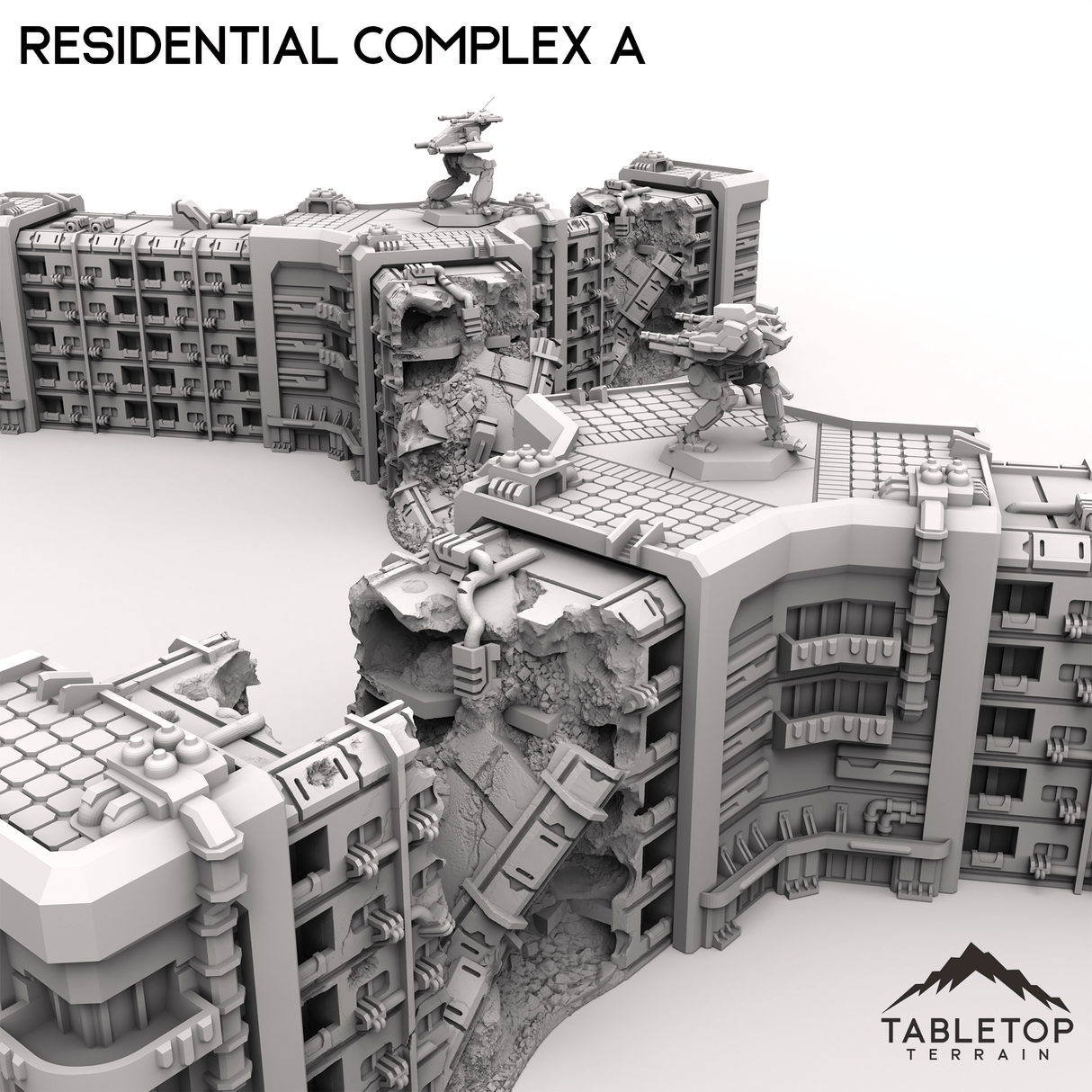 Tabletop Terrain Terrain Modular Residential Complex A - 6mm