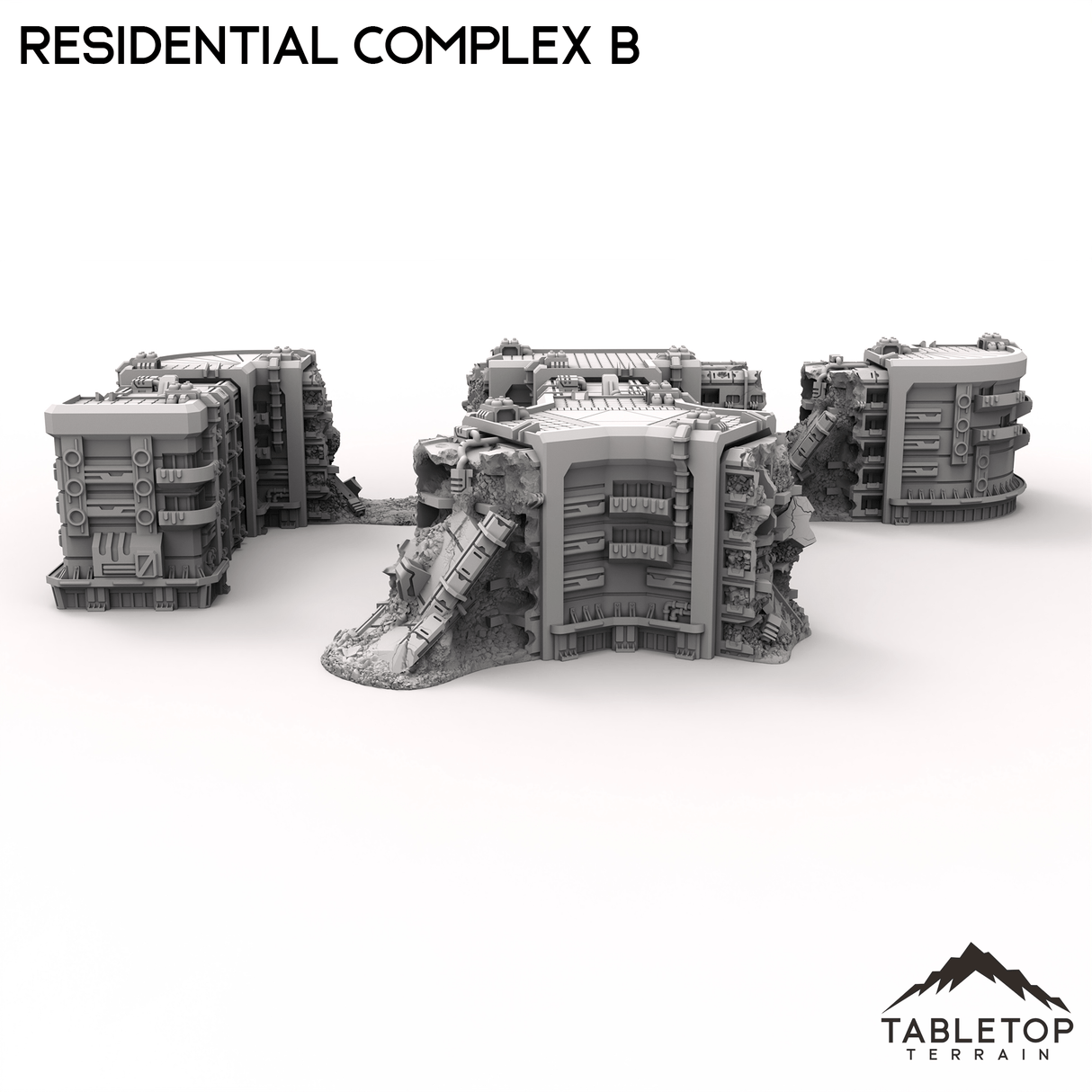 Tabletop Terrain Terrain Modular Residential Complex B - 6mm