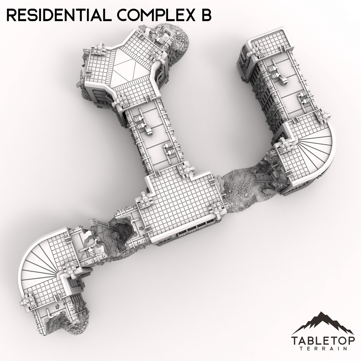 Tabletop Terrain Terrain Modular Residential Complex B - 6mm