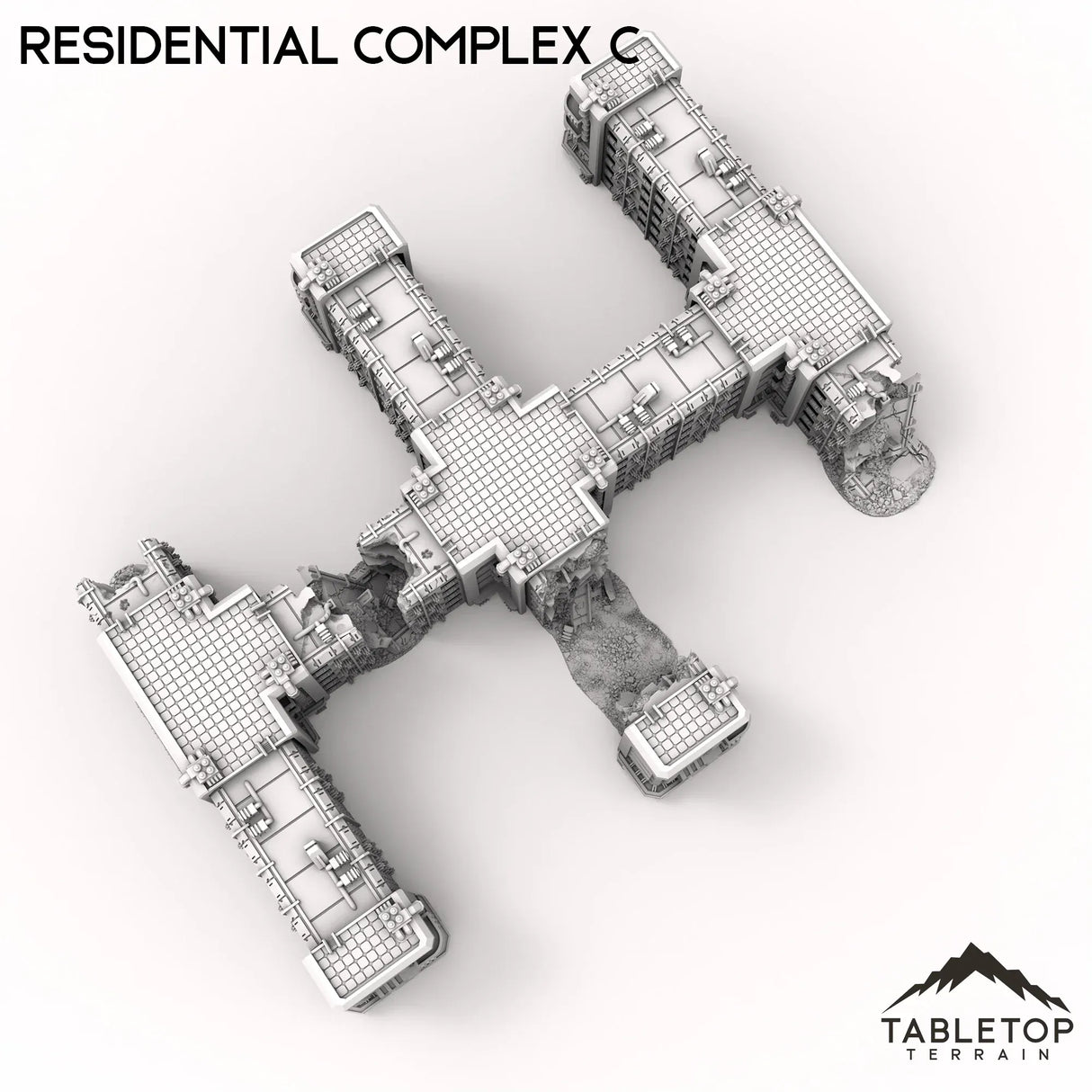 Tabletop Terrain Terrain Modular Residential Complex C - 6mm