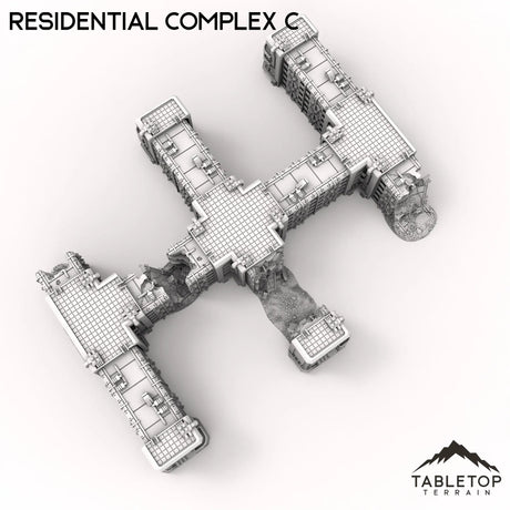 Tabletop Terrain Terrain Modular Residential Complex C - 6mm