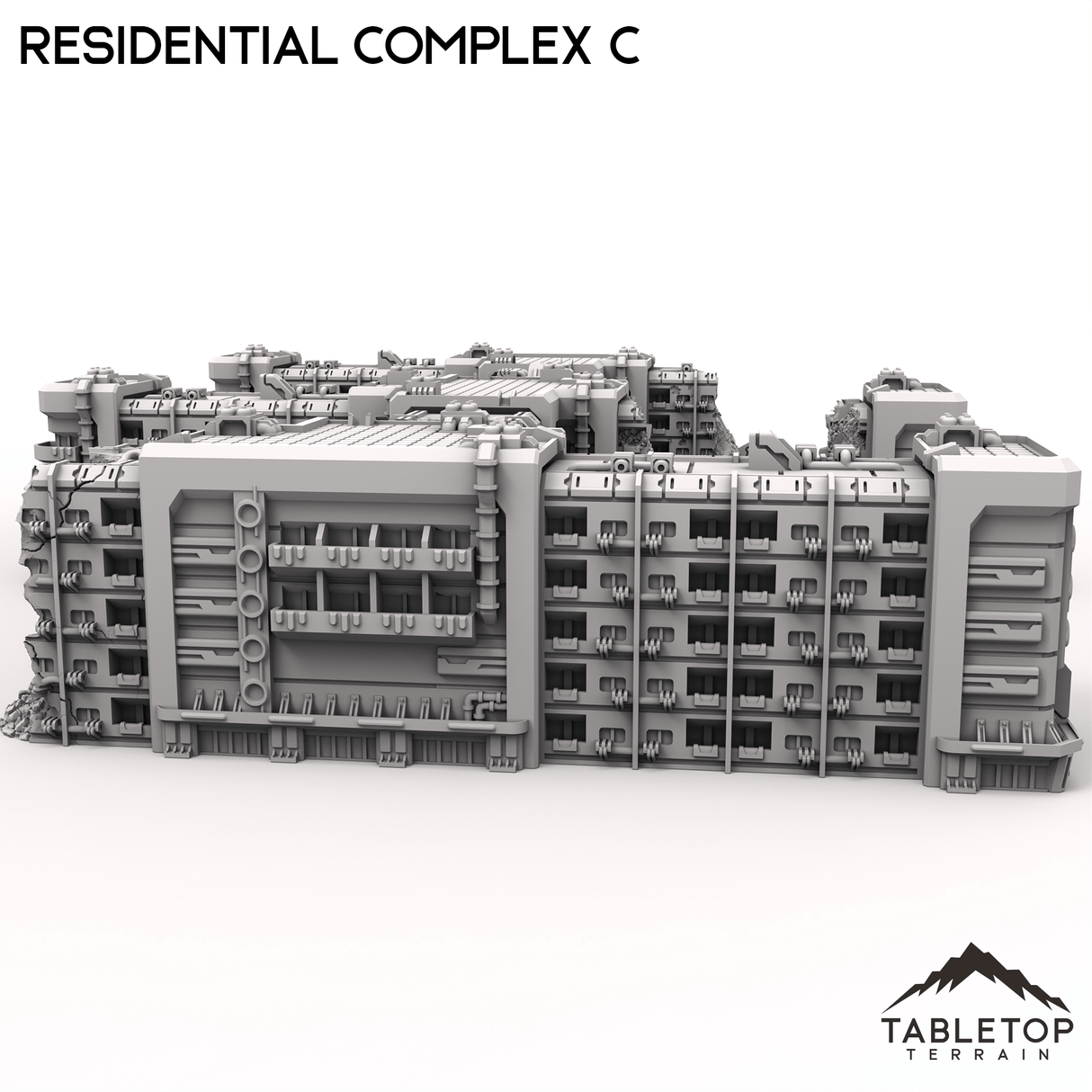 Tabletop Terrain Terrain Modular Residential Complex C - 6mm