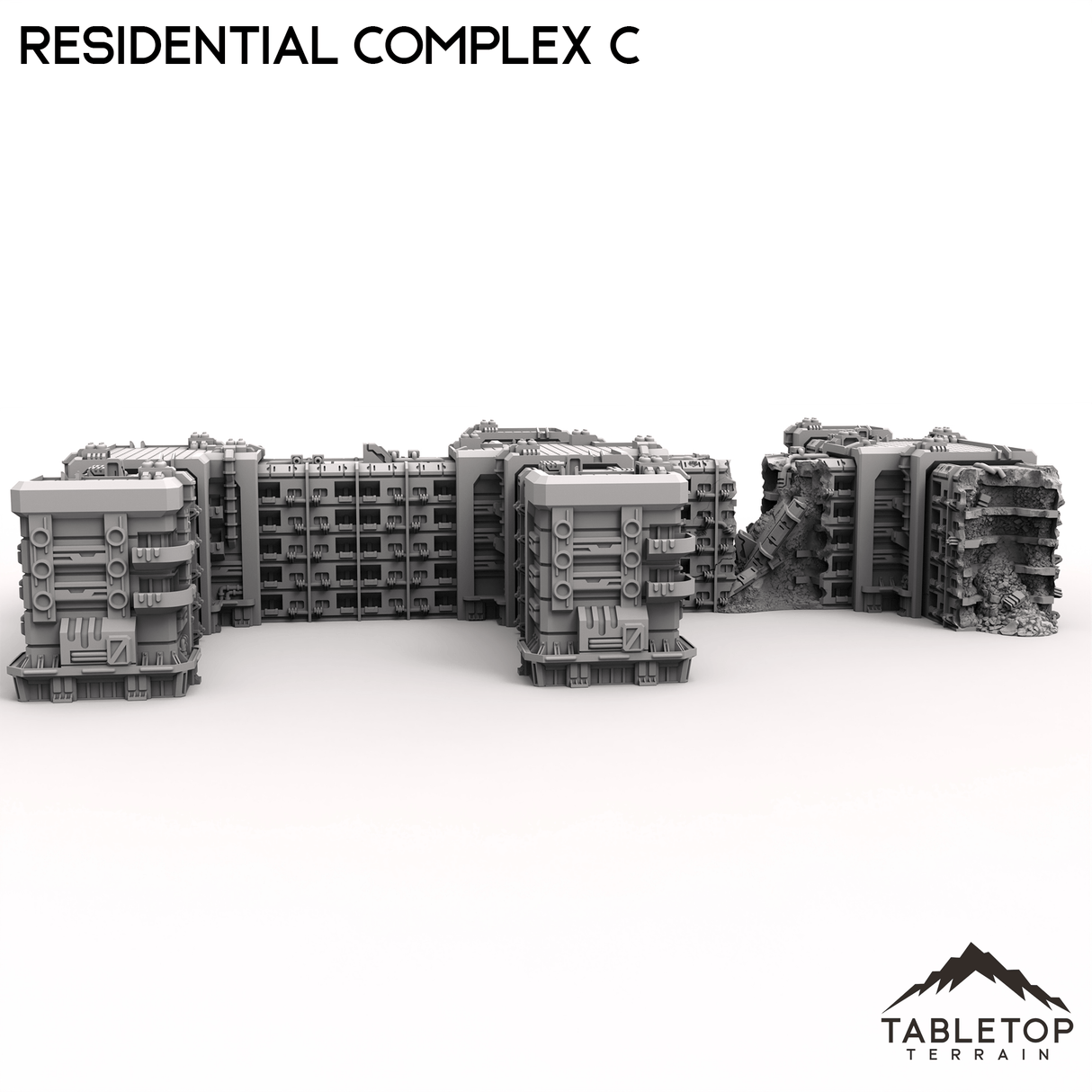 Tabletop Terrain Terrain Modular Residential Complex C - 6mm