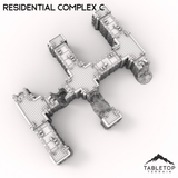 Tabletop Terrain Terrain Modular Residential Complex C - 6mm