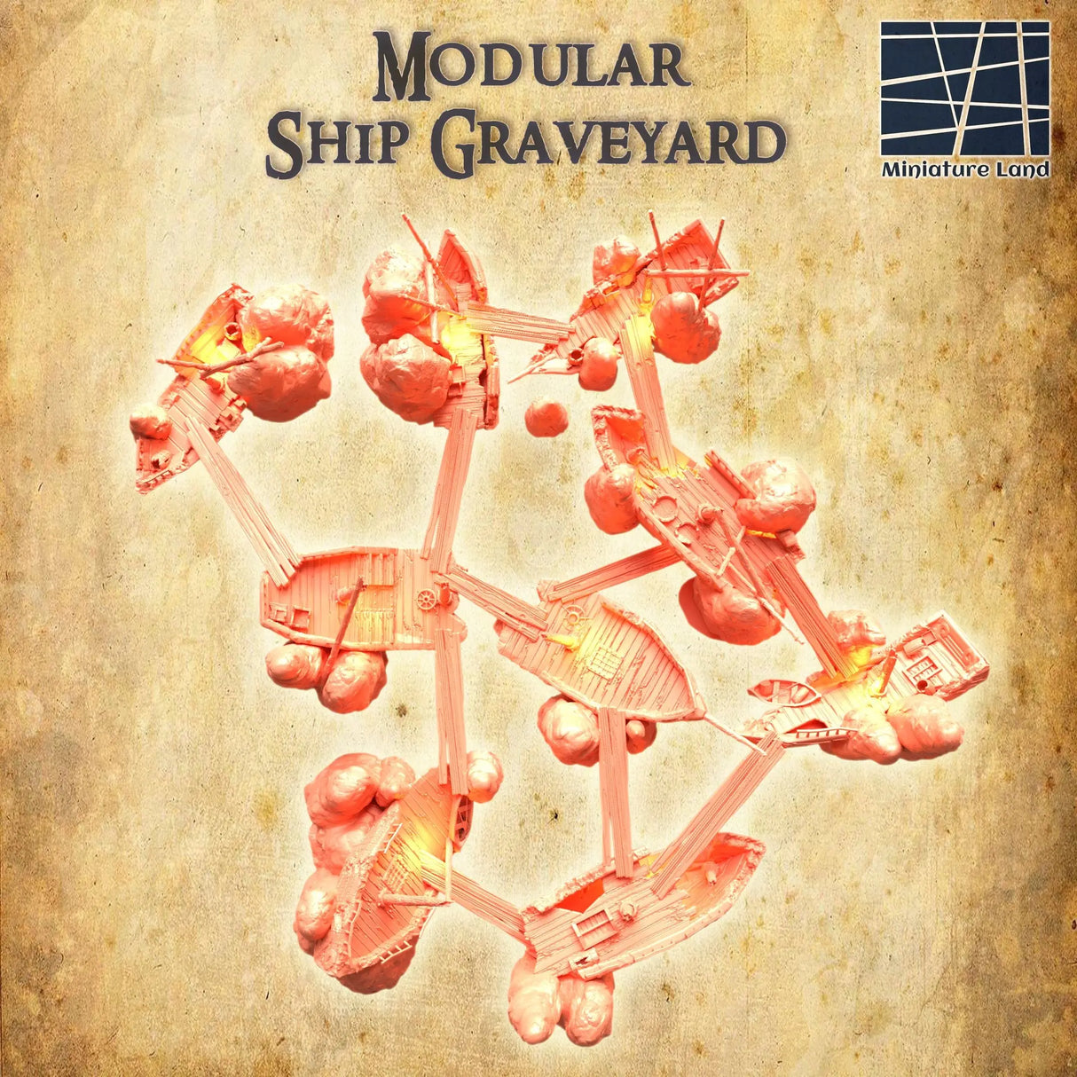 Tabletop Terrain Terrain Modular Ship Graveyard