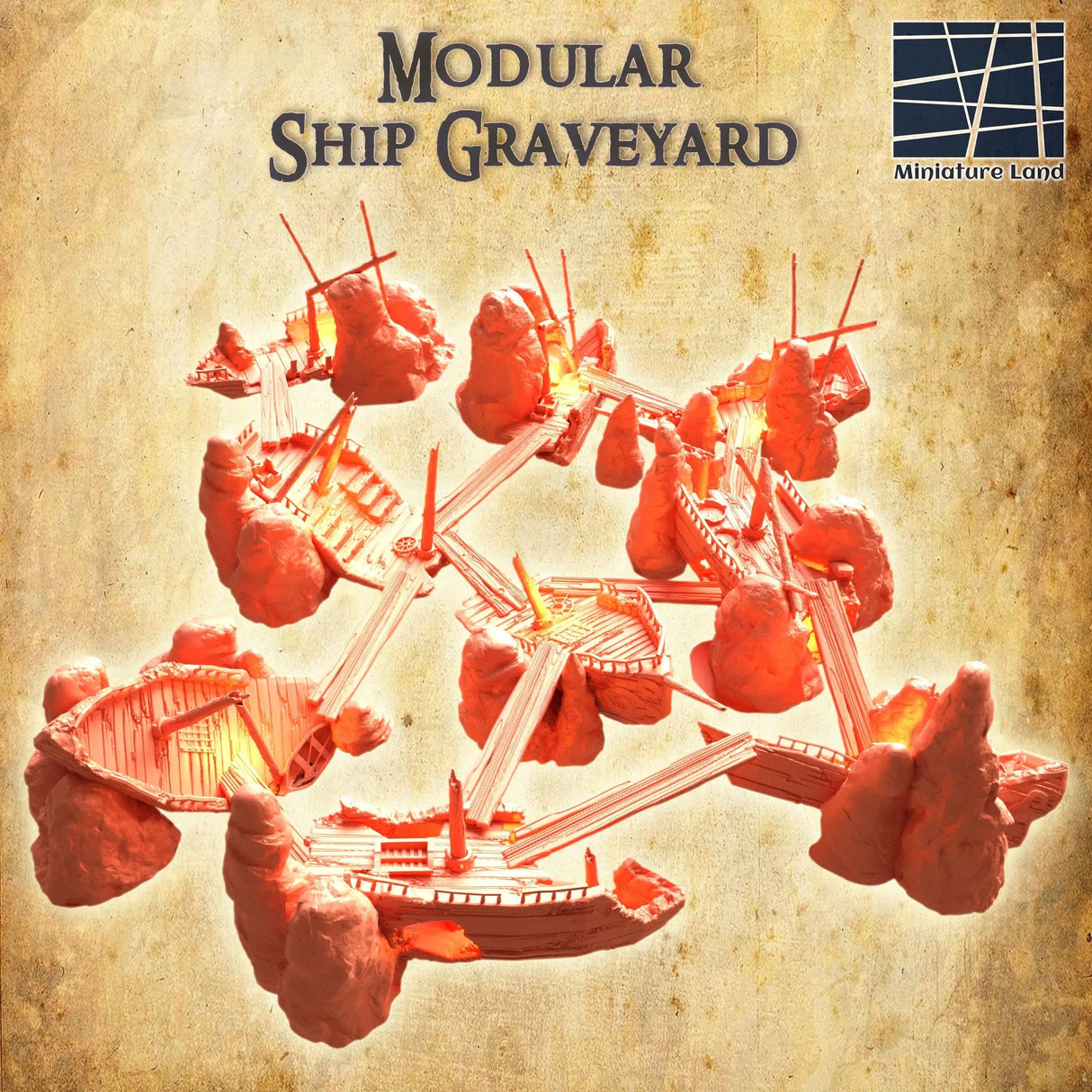 Tabletop Terrain Terrain Modular Ship Graveyard