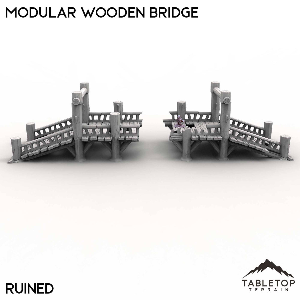 Tabletop Terrain Terrain Modular Wooden Bridge