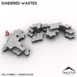 Tabletop Terrain Terrain Monocolor (gray) / Vol 3 (Mines #1) HEXTECH Sundered Wastes Map Hill Sets - 6mm