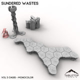 Tabletop Terrain Terrain Monocolor (gray) / Vol 5 (Oasis) HEXTECH Sundered Wastes Map Hill Sets - 6mm