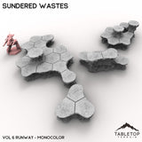 Tabletop Terrain Terrain Monocolor (gray) / Vol 6 (Runway) HEXTECH Sundered Wastes Map Hill Sets - 6mm