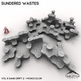 Tabletop Terrain Terrain Monocolor (gray) / Vol 8 (Sand Drift #2) HEXTECH Sundered Wastes Map Hill Sets - 6mm
