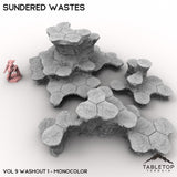 Tabletop Terrain Terrain Monocolor (gray) / Vol 9 (Washout #1) HEXTECH Sundered Wastes Map Hill Sets - 6mm