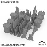 Tabletop Terrain Terrain Monocolor (Silver) Chaos Fort 11e Foldable Tournament Terrain