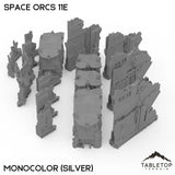 Tabletop Terrain Terrain Monocolor (Silver) Space Orcs 11e Foldable Tournament Terrain