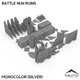 Tabletop Terrain Terrain Monocolor (Silver) / With Template Set 11e Battle Nun Ruins Foldable Tournament Terrain
