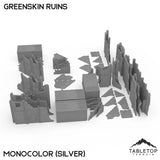 Tabletop Terrain Terrain Monocolor (Silver) / With Template Set 11e Greenskin Ruins Foldable Tournament Terrain