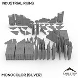 Tabletop Terrain Terrain Monocolor (Silver) / With Template Set 11e Industrial Ruins Foldable Tournament Terrain