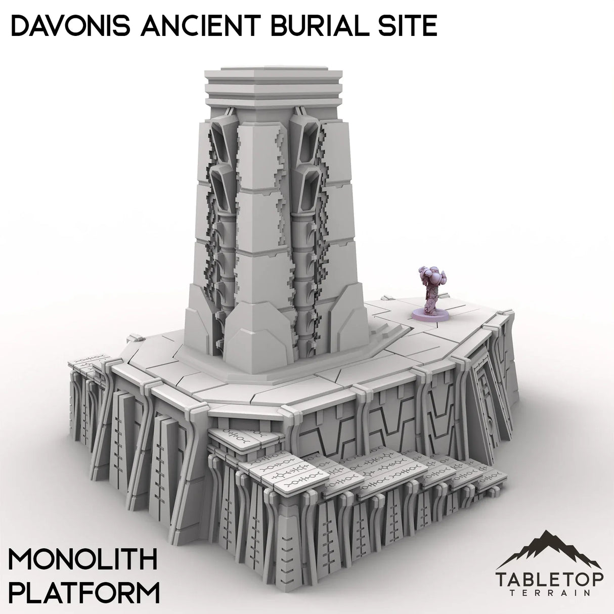 Tabletop Terrain Terrain Monolith Platform / 28/32mm Davonis Ancient Burial Site