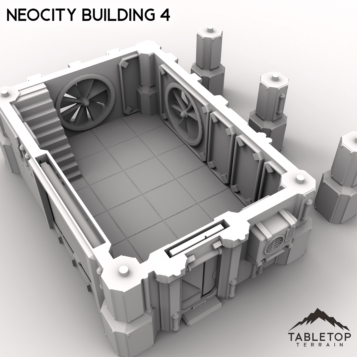 Tabletop Terrain Terrain NeoCity Building 4