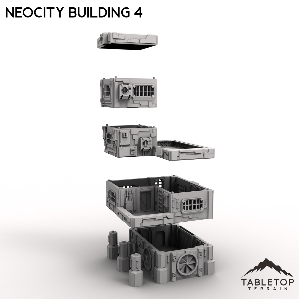 Tabletop Terrain Terrain NeoCity Building 4