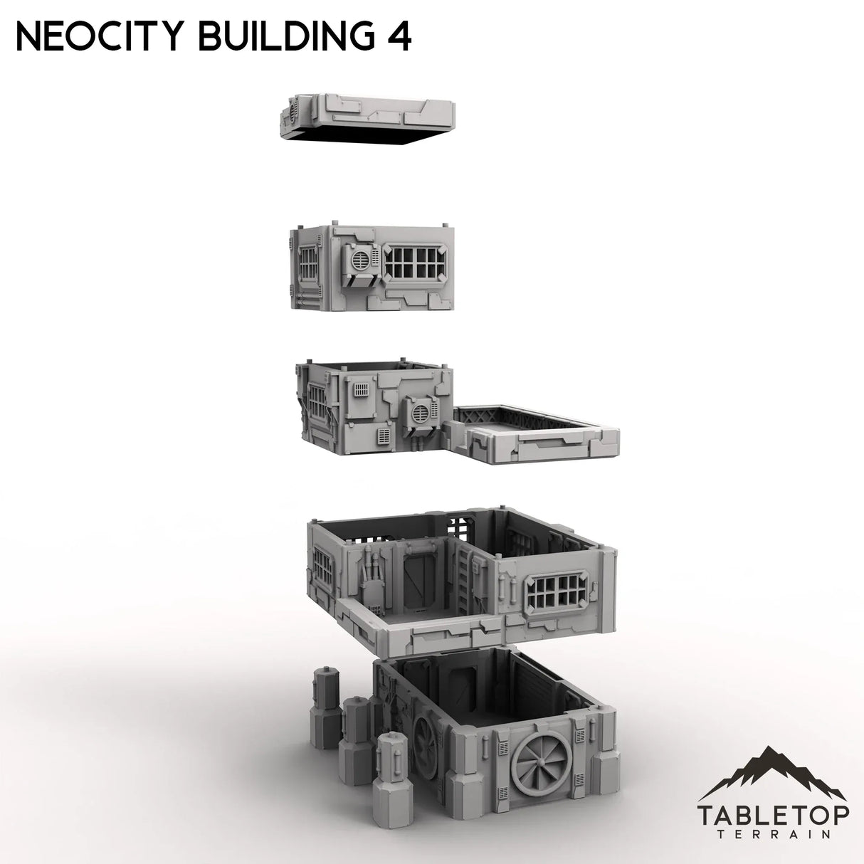 Tabletop Terrain Terrain NeoCity Building 4