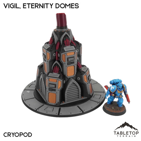 Tabletop Terrain Terrain NextGen Color (Black / Maroon / Copper / Grey) / Cryopods Vigil, the Eternity Domes