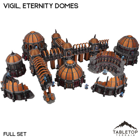 Tabletop Terrain Terrain NextGen Color (Black / Maroon / Copper / Grey) / Full Set Vigil, the Eternity Domes