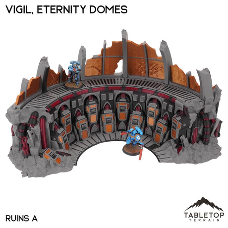 Tabletop Terrain Terrain NextGen Color (Black / Maroon / Copper / Grey) / Ruins A Vigil, the Eternity Domes