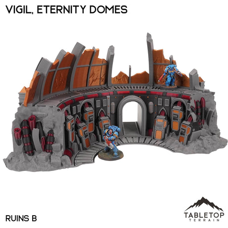 Tabletop Terrain Terrain NextGen Color (Black / Maroon / Copper / Grey) / Ruins B Vigil, the Eternity Domes