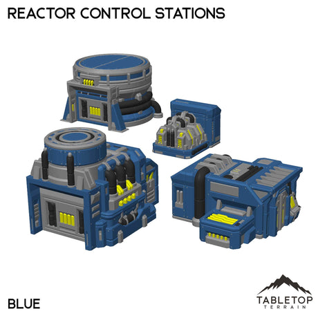 Tabletop Terrain Terrain NextGen Color - Blue Reactor Control Stations