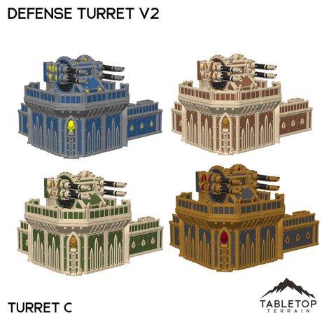 Tabletop Terrain Terrain NextGen Color - Blue / Turret C Defense Turret V2